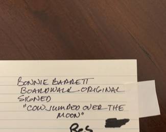 #139	Bonnie Barrer Boardwalk Original Signed "Cow jumped over moon" 	 $700.00 		
