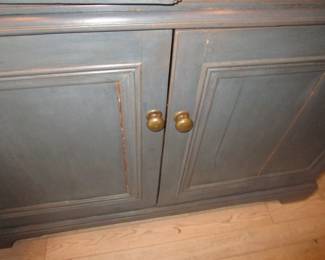 Antique early 1800's painted pine cabinet