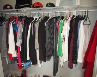 Closets full of ladies clothing medium and small