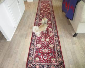 Antique hand done carpet runner