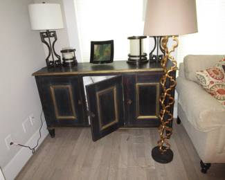Lamps and credenza