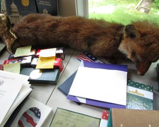 Taxidermy fox and more White House collectibles
