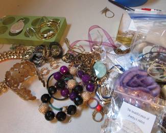 Loads of jewelry including sterling, turquoise, rhinestones and bagged lots