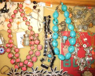 Loads of jewelry including sterling, turquoise, rhinestones and bagged lots