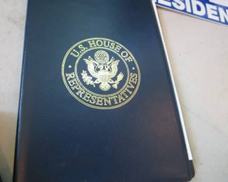 Collectible and rare ephemera from the White House including 18 White House Congressional Christmas ornaments very limited and never reproduced. Congressional ticket to Pope Francis address to Congress (he was the only Pope to ever address Congress). Several Congressional invitations to the Presidential inaugurations including Obama and Trump. Plus lots more