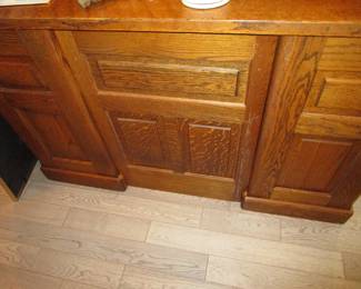 Antique oak lawyers desk