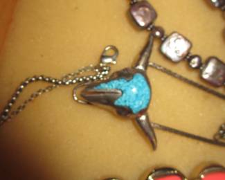 Loads of jewelry including sterling, turquoise, rhinestones and bagged lots