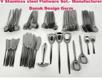 Lot 27 97pc Dansk Design Finland Variation V Stainless steel Flatware Set. Manufacturer Dansk Design Germ