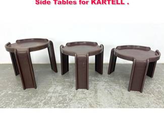 Lot 118 GIOTTO STOPPINO Plastic Stacking Side Tables for KARTELL .
