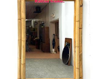 Lot 259 Bamboo Wall Mirror with Rattan frame.