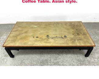 Lot 289 Chinoiserie Mid Century Modern Coffee Table. Asian style. 