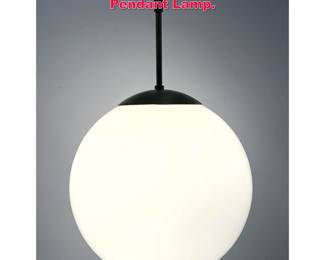 Lot 103 Mid Century Modern Glass Ball Pendant Lamp. 
