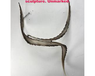 Lot 363 C. Jere Brutalist Wave Form Wall sculpture. Unmarked.