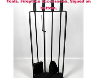 Lot 127 Mid Century Modern Pilgrim Fire Tools. Fireplace accessories. Signed on bottom.