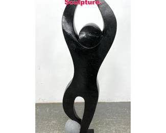 Lot 65 Large Carved Stone Figure of Dancer Sculpture. 