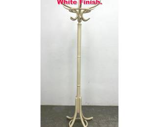 Lot 449 Thonet Style Bentwood Coat Rack. White Finish. 