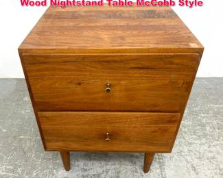 Lot 430 Mid Century Two Drawer Walnut Wood Nightstand Table McCobb Style