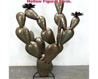 Lot 475 Welded Metal Cactus Sculpture. Hollow Figural Form. 