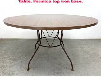 Lot 394 Richard McCarthy for Selrite Dining Table. Formica top iron base.