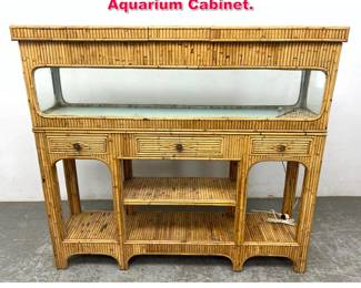 Lot 563 Vintage Pencil Reed Large Fish Tank Aquarium Cabinet. 