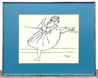Lot 551 After Edgar Degas Print of Dancer. 
