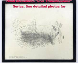 Lot 179 MORGAN O HARA Pencil Drawing of Hand Movement. Live Transmissions Series. See detailed photos for 