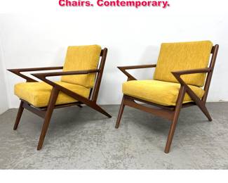 Lot 336 Pair Modernist Style Soto Z Lounge Chairs. Contemporary.