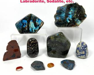 Lot 598 10 Piece Rock Specimens. Labradorite, Sodalite, etc.