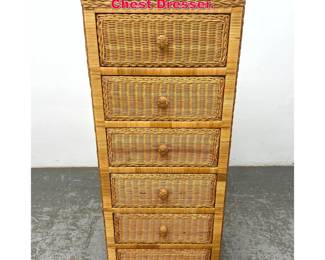 Lot 463 Wicker Rattan lingerie Chest Dresser.