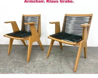 Lot 419 Pr Robert Kayton Vinyl Corded Armchair. Klaus Grabe.