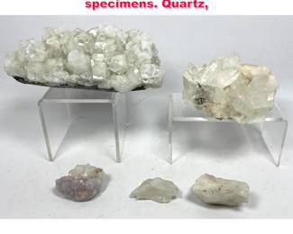 Lot 609 5 Piece. Geology rock specimens. Quartz, 