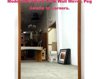 Lot 487 Aksel Kjersgaard Odder Danish Modern Denmark Teak Wall Mirror. Peg details to corners. 