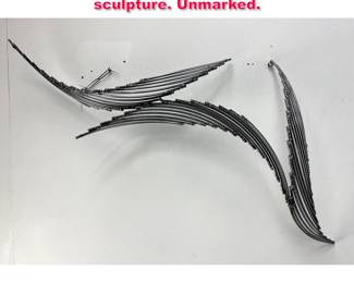 Lot 364 C. Jere Brutalist Wave Form Wall sculpture. Unmarked.