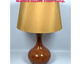 Lot 439 Decorator Mid Century Modern Mottled Glazed Table Lamp. 