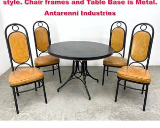 Lot 411 Modernist Style Dining Set. Thonet style. Chair frames and Table Base is Metal. Antarenni Industries