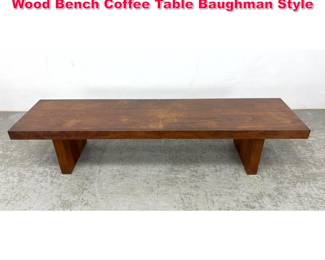 Lot 491 Vintage Mid Century Long Walnut Wood Bench Coffee Table Baughman Style