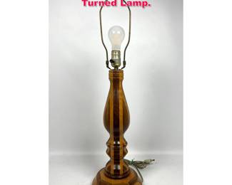 Lot 452 Eugene M. Rawley Wood Turned Lamp. 