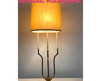 Lot 234 Parzinger Style Table Lamp. Brass and Marble. Probably Stiffel. 