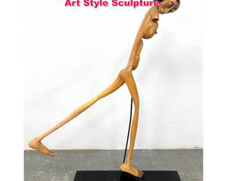 Lot 277 GREGORY GORBY Carved wood Folk Art Style Sculpture.