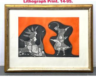 Lot 557 Berthois Rigal Signed and Numbered Lithograph Print. 1495.