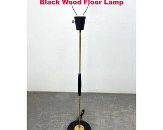 Lot 107 Gerald Thurston Style Brass and Black Wood Floor Lamp