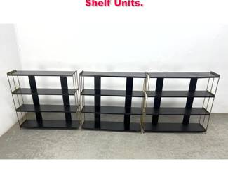 Lot 562 3pcs Mid Century Modern Metal Shelf Units. 