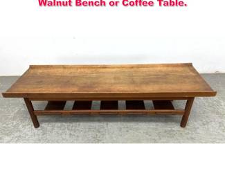 Lot 484 Lawrence Peabody for Nemschoff Walnut Bench or Coffee Table.