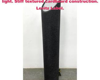 Lot 349 Vintage tube form Angled accent light. Stiff textured cardboard construction. Levitz Label.