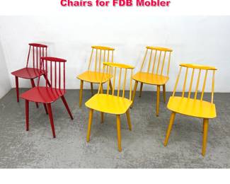 Lot 592 6pcs Folke Palsson J77 Farmhouse Chairs for FDB Mobler 