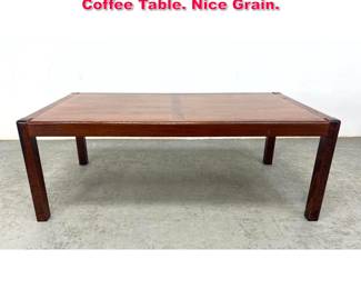 Lot 111 Danish Modern Banded Rosewood Coffee Table. Nice Grain. 