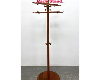 Lot 149 Danish Modern Teak Standing Coat Rack Stand. 