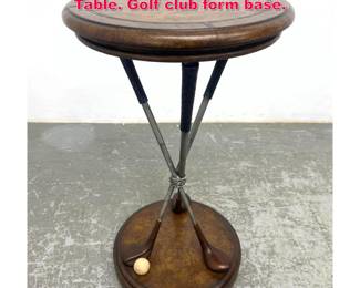 Lot 263 Maitland Smith Style Tabouret Side Table. Golf club form base. 