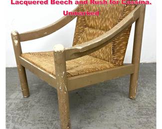 Lot 333 Vico Magistretti Carimate Chair. Lacquered Beech and Rush for Cassina. Unmarked