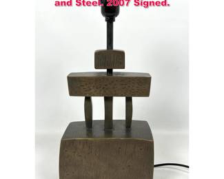 Lot 426 Gary Magakis Corsica Lamp, Bronze and Steel. 2007 Signed. 